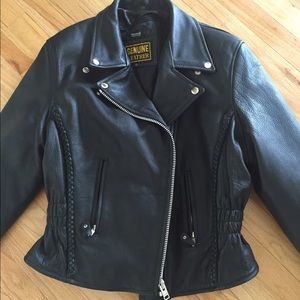 Beautiful heavy leather jacket.  Girls XL/Adult SM